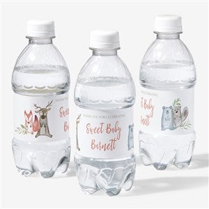 Sweet Baby Woodland Personalized Water Bottle Labels - 27174