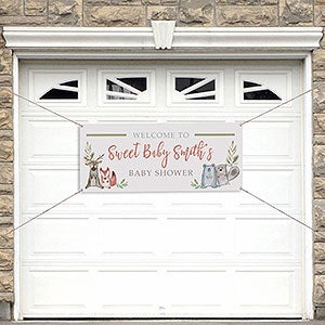 Sweet Baby Woodland Shower Personalized Banner - 20x48 - 27175-S
