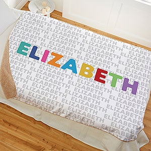 Vibrant Name Personalized 50x60 Sherpa Blanket - 27190-S