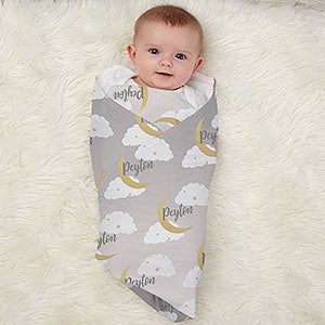 Beyond The Moon Personalized  Receiving Blanket - 27199