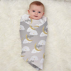 Beyond The Moon Personalized Receiving Blanket - 27199