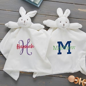 Playful Name Baby Bunny Personalized Security Blanket - 27206