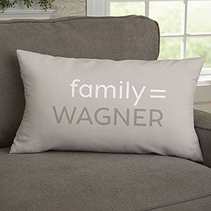 Family Arithmetic Personalized Lumbar Throw Pillow - 27235-LB