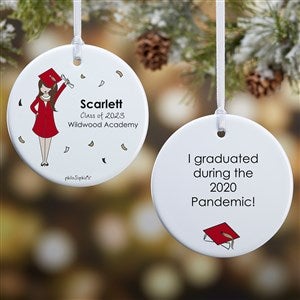 Graduation Girl philoSophies Personalized Ornament - 2 Sided Glossy - 27248-2