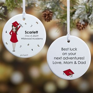 Graduation Girl philoSophies® Personalized Ornament- 2.85 Glossy - 2-Sided - 27248-2