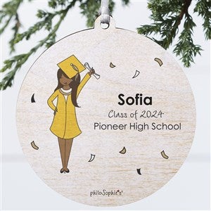 Graduation Girl philoSophies Personalized Ornament - 1 Sided Wood - 27248-1W