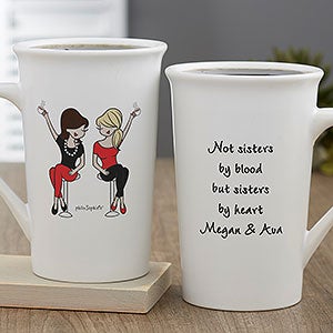 Best Friends philoSophies Personalized Latte Mug 16 oz White - 27250-U