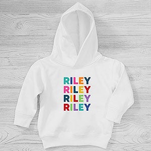 Vibrant Name For Her Personalized Toddler Hooded Sweatshirt - 27254-CTHS