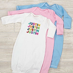 Vibrant Name For Him Personalized Baby Gown - 27255-G