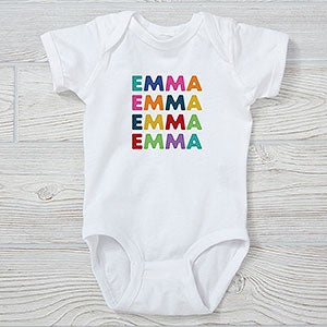Vibrant Name For Her Personalized Baby Bodysuit - 27256-CBB