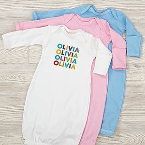 Vibrant Name For Her Personalized Baby Gown - 27256-G