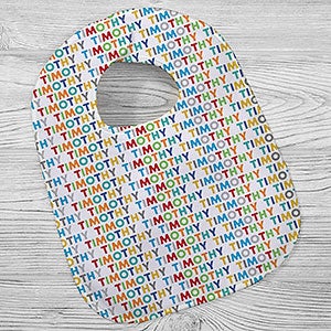 Vibrant Name For Him Personalized Baby Bib - 27257-B