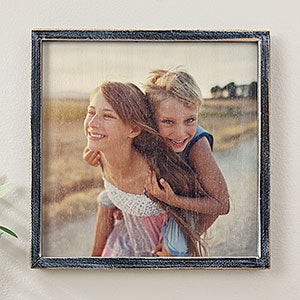 Photo Upload Blackwashed Barnwood Frame Wall Art - 12x12 - 27261B-12x12