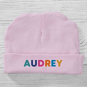 Vibrant Name For Her Personalized Baby Hat - 27264