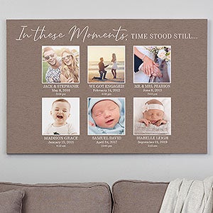 Moments In Time Personalized 6 Photo Canvas Print - 32x48 - 27269-32x48-6