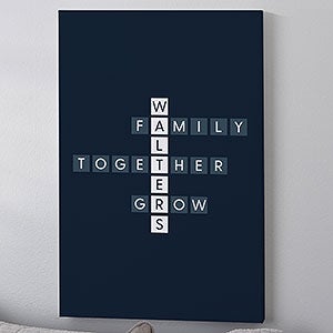 Family Crossword Personalized Canvas Print - 20x30 - 27271-L