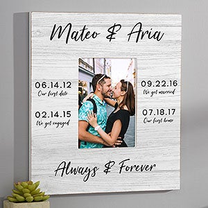 Memorable Dates Personalized Wall Frame - Vertical - 27285-V