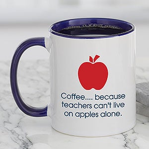 Choose your Icon Personalized Teacher Coffee Mug 11 oz.- Blue - 27311-BL