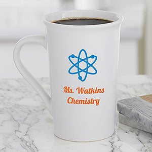 Choose your Icon Personalized Teacher Latte Mug 16 oz.- White - 27311-U