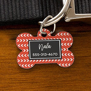 Pattern Play Personalized Dog ID Tag - Bone - 27312-B