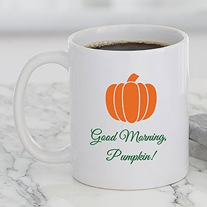 Fall Icon Personalized Coffee Mug 11 oz White - 27316-S