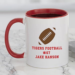 Sports Icon Personalized Coffee Mug 11 oz Red - 27320-R