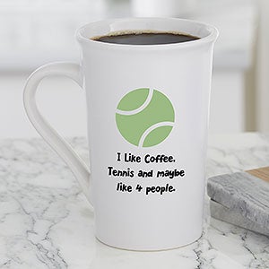 Choose your Icon Personalized Sports Latte Mug 16 oz.- White - 27320-U