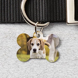 Photo Upload Personalized Dog ID Tag - Bone - 27322-B