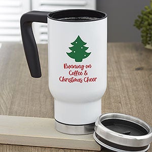 Choose Your Icon Personalized 14 oz. Christmas Commuter Travel Mug - 27323