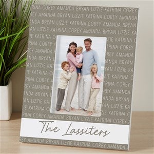 Family Repeating Name Personalized Picture Frame- Vertical - 27350-V