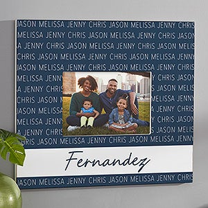 Family Repeating Name Personalized 5x7 Wall Frame - Horizontal - 27350-WH