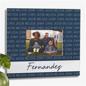 Family Repeating Name Personalized 5x7 Wall Frame- Horizontal - 27350-WH