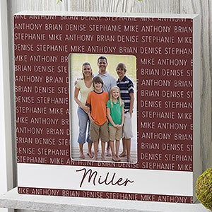 Family Repeating Name Personalized 4x6 Box Frame - Vertical - 27350-BV