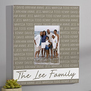 Family Repeating Name Personalized 5x7 Wall Frame- Vertical - 27350-WV