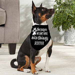 The Reason We Can't Have Nice Things Personalized Dog Bandana- Medium - 27351-M