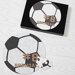 Soccer Personalized 26 Pc Round Puzzle - 27372-26
