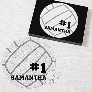 Volleyball Personalized 68 Pc Round Puzzle - 27375-68