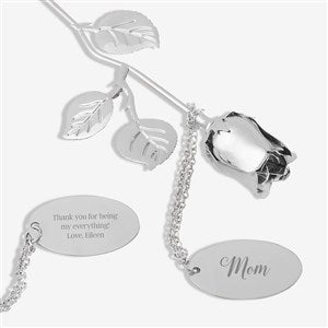 For Her Engraved Silver Keepsake Rose