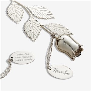 For Her Engraved Large Silver Keepsake Rose - 27396-L