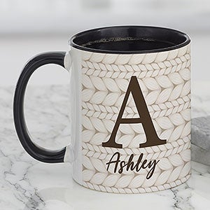 Sweater Monogram Personalized Coffee Mug 11oz Black - 27406-B