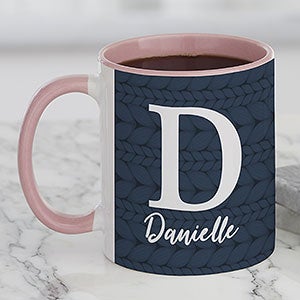 Sweater Monogram Personalized Coffee Mug 11oz Pink - 27406-P