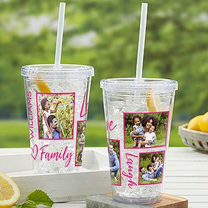 Photo Collage Personalized 17 oz. Insulated Acrylic Tumbler - 27415