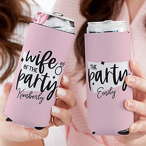 We Are The Party Bachelorette Personalized Slim Can Cooler - 27416