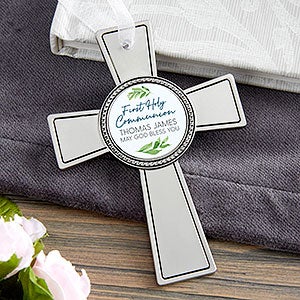 First Communion Personalized Metal Cross Keepsake - 27433