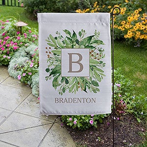 Spring Greenery Personalized Garden Flag - 27443