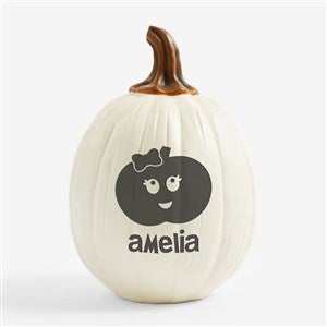 Halloween Characters Personalized Pumpkins- Large Cream - 27460-LC