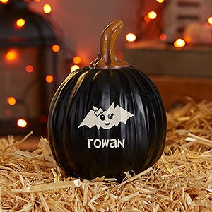 Halloween Characters Personalized Pumpkins - Small Black - 27460-SB