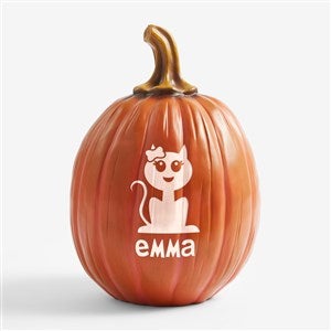 Halloween Characters Personalized Pumpkins- Large Orange - 27460-L
