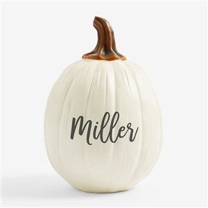 Fall Seasonally Script Personalized Pumpkins- Large Cream - 27462-LC