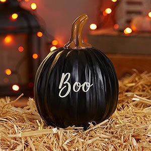 Seasonally Script Personalized Pumpkins - Small Black - 27462-SB